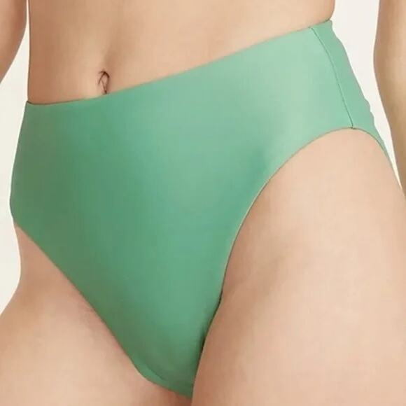 NWT J. Crew Classic High Rise Cheeky High Leg Cut Bikini Swim Bottom S Green - Picture 5 of 15